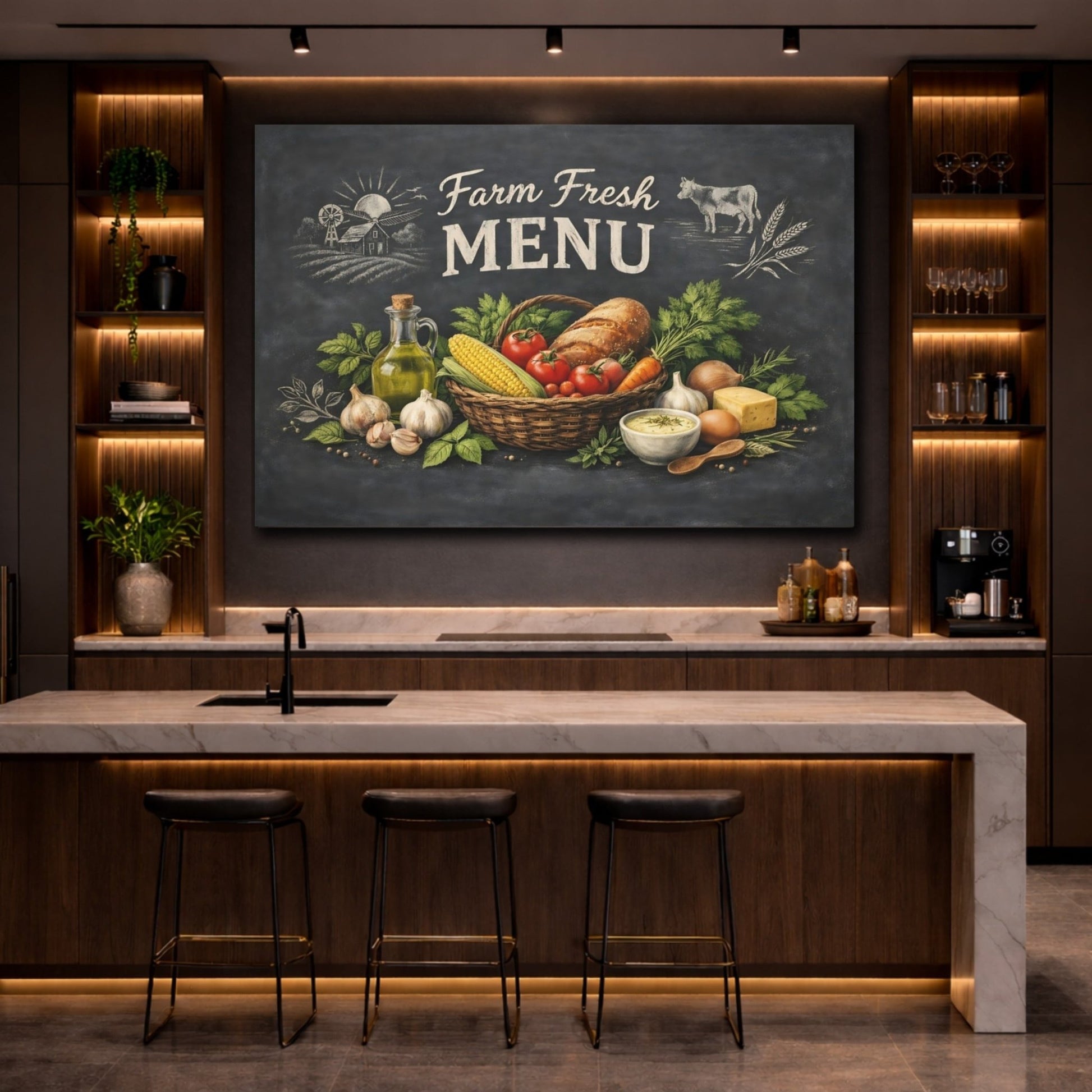 Nature Fresh Produce Farm Food - Canvas Wall Art Print - YesArtYes