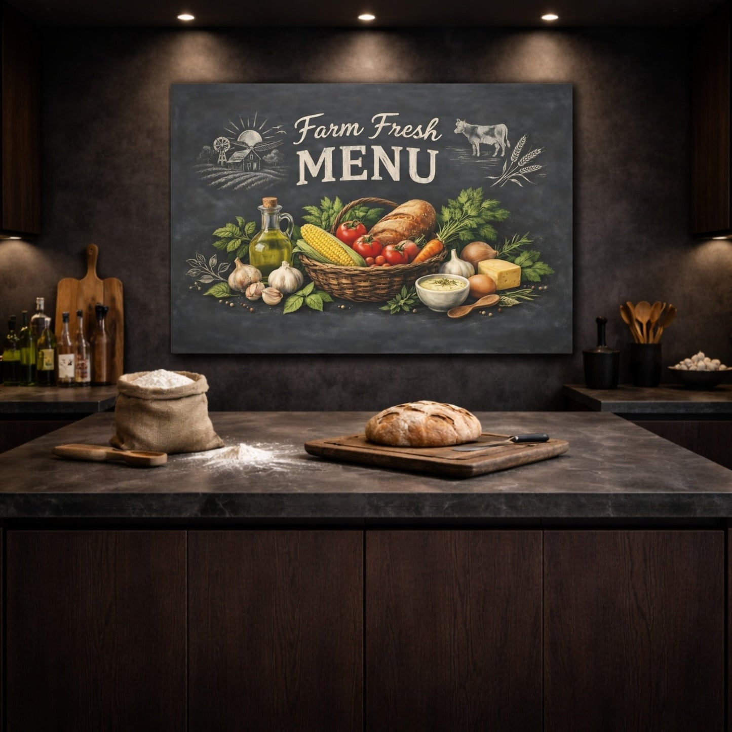 Nature Fresh Produce Farm Food - Canvas Wall Art Print - YesArtYes