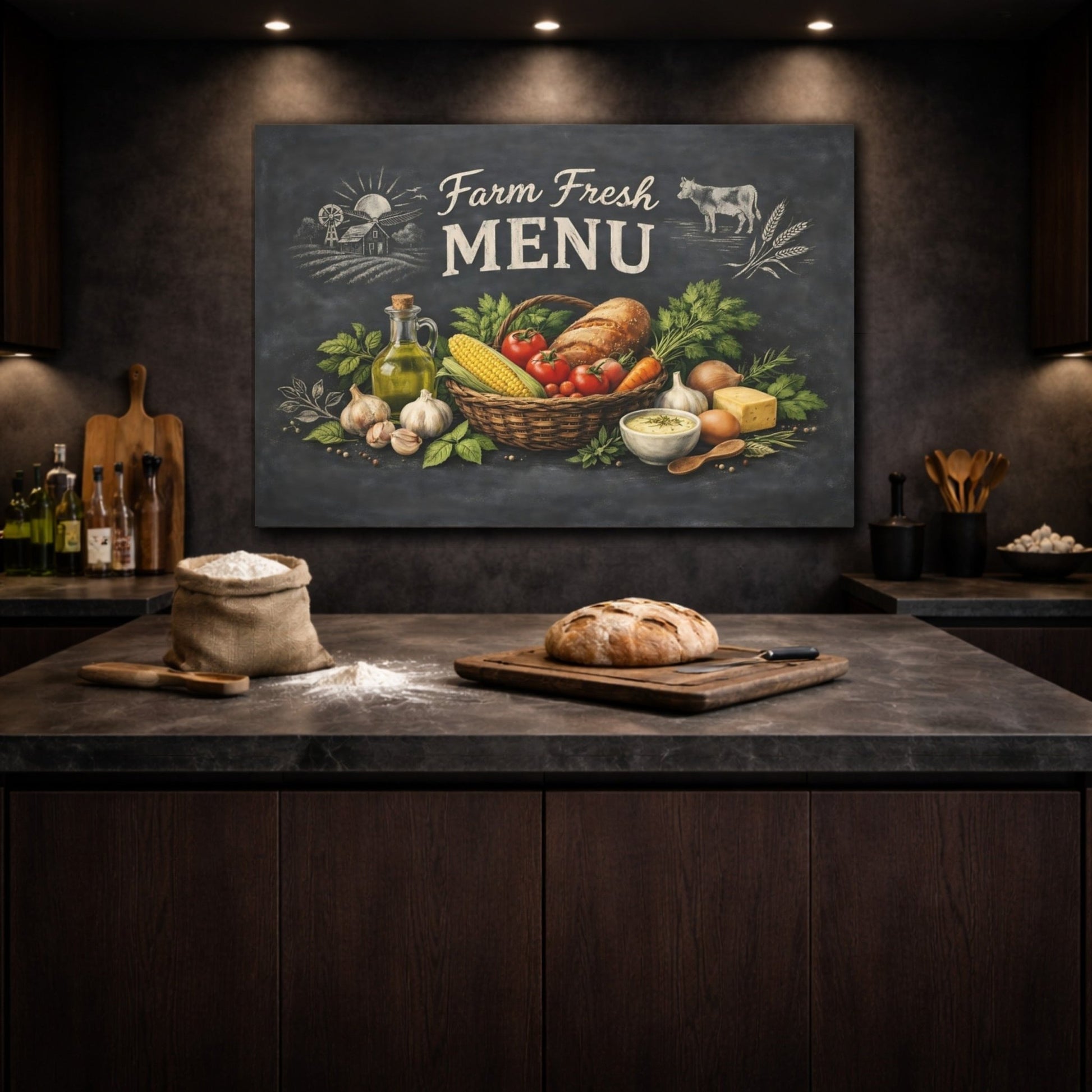 Nature Fresh Produce Farm Food - Canvas Wall Art Print - YesArtYes