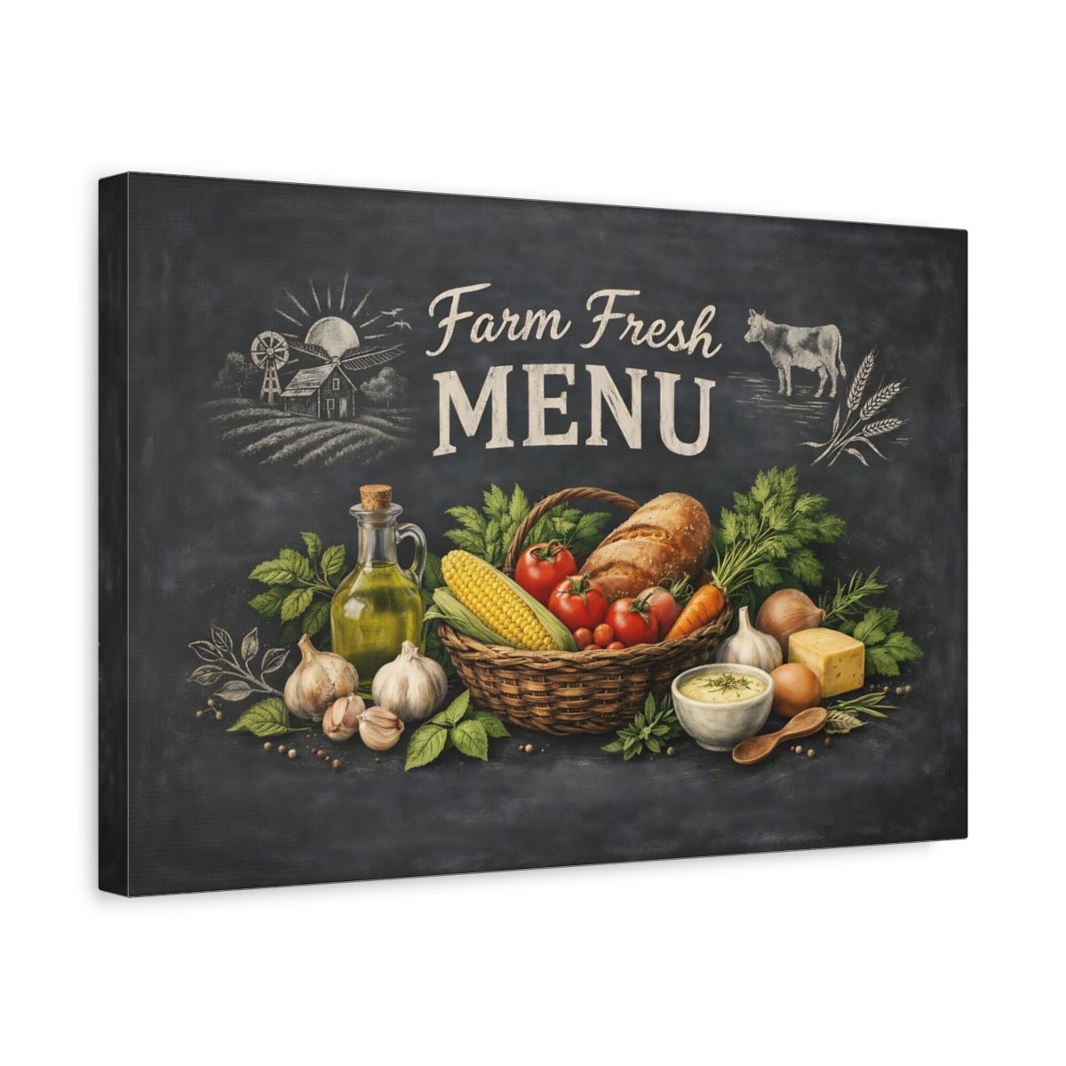 Nature Fresh Produce Farm Food - Canvas Wall Art Print - YesArtYes