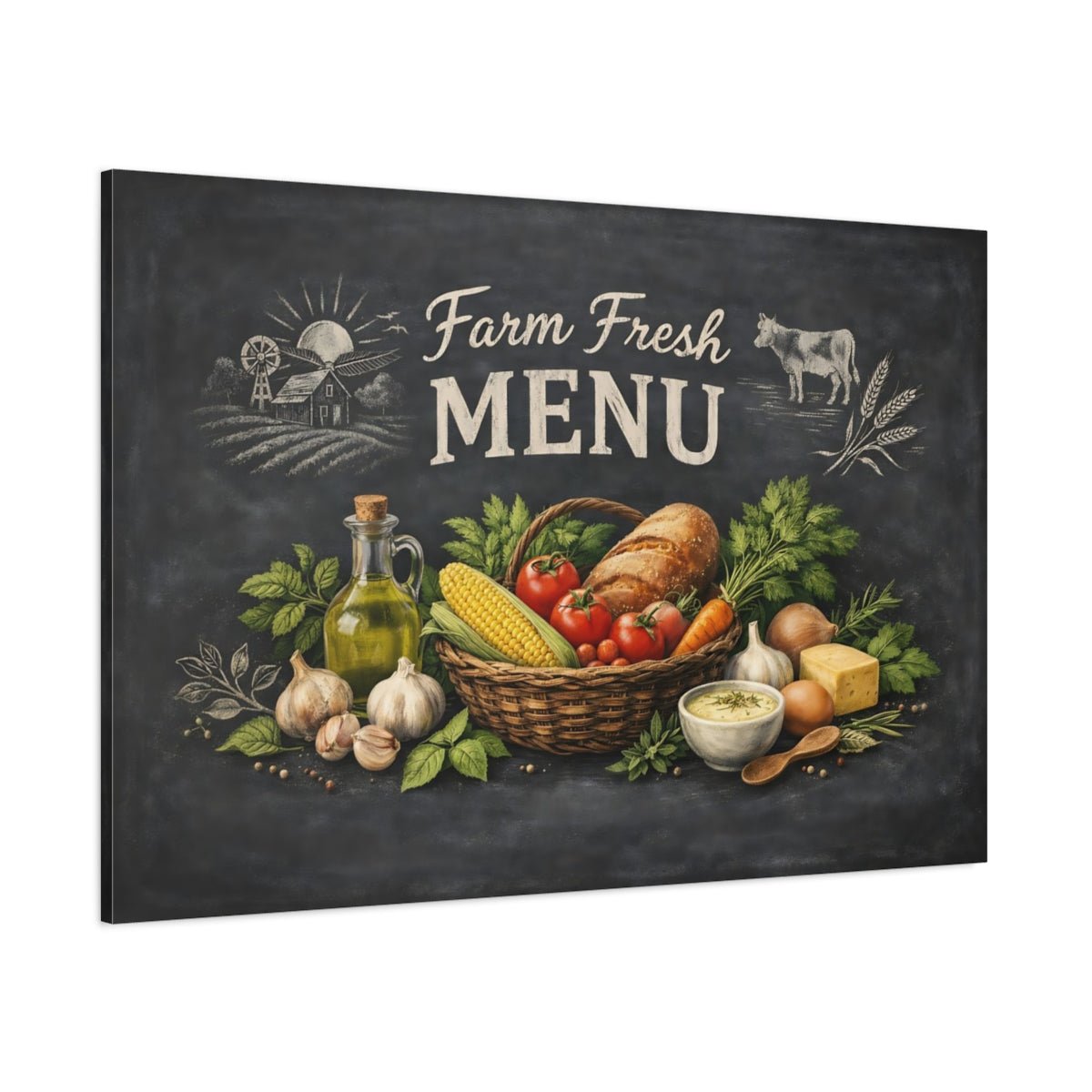 Nature Fresh Produce Farm Food - Canvas Wall Art Print - YesArtYes