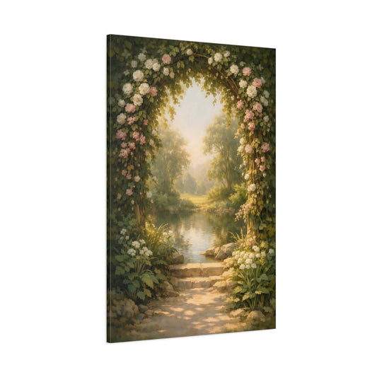 Nature Garden Arch Rose Garden Arch shown as stretched canvas wall art