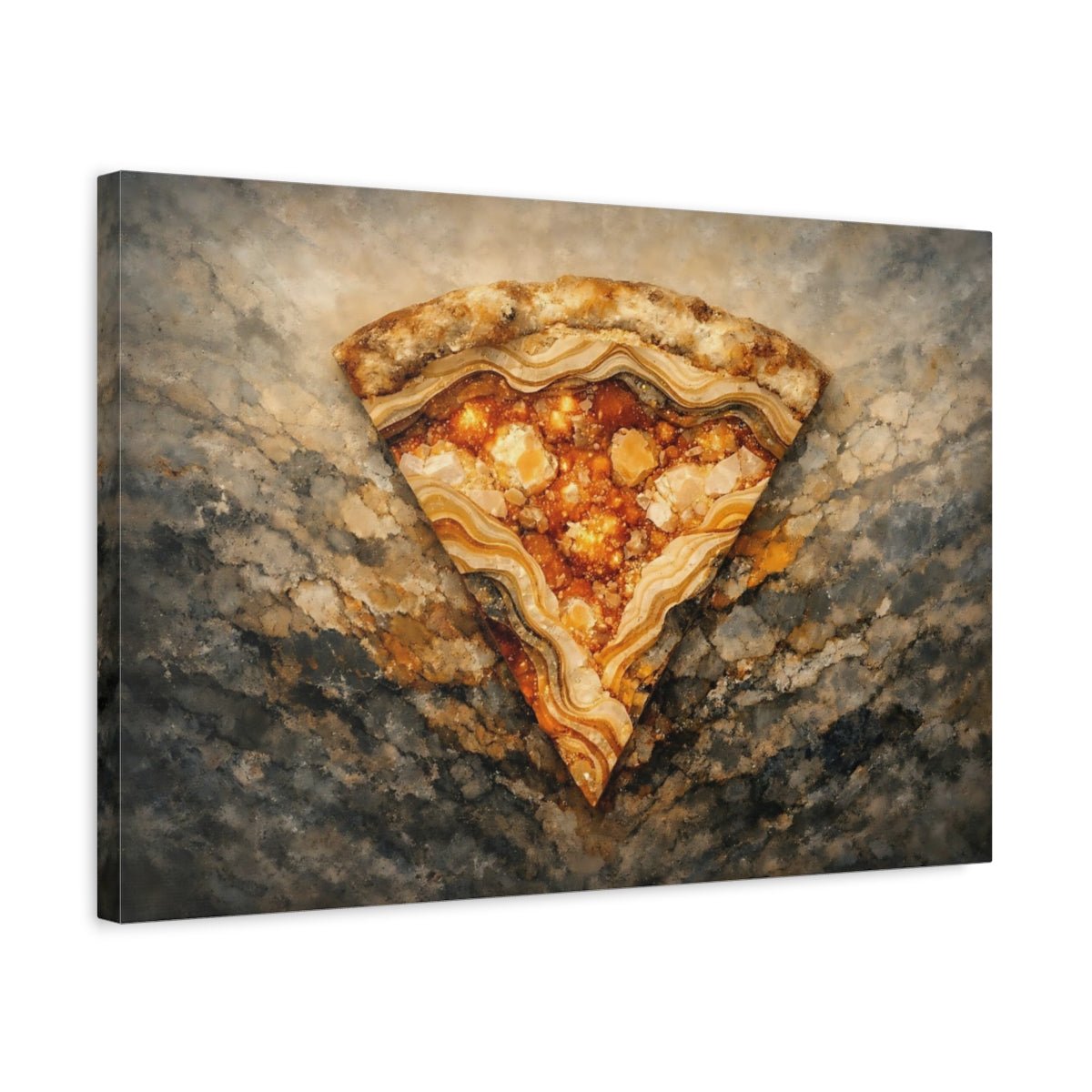 Nature Geode Slice Earthy - Canvas Wall Art Print - YesArtYes