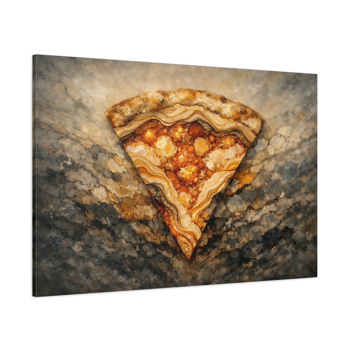 Nature Geode Slice Earthy - Canvas Wall Art Print - YesArtYes