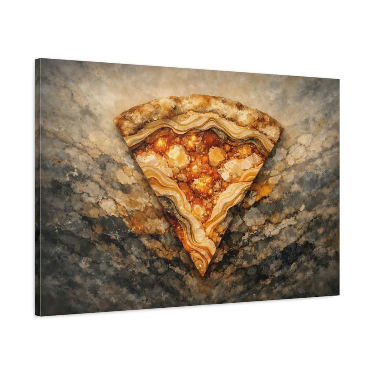 Nature Geode Slice Earthy - Canvas Wall Art Print - YesArtYes