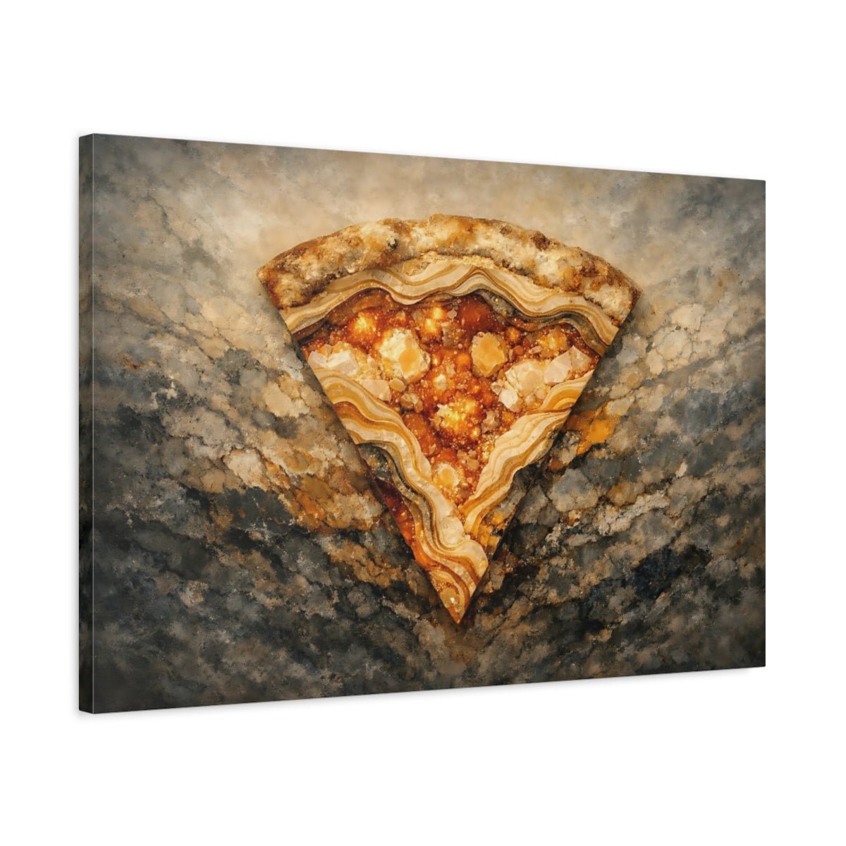Nature Geode Slice Earthy - Canvas Wall Art Print - YesArtYes