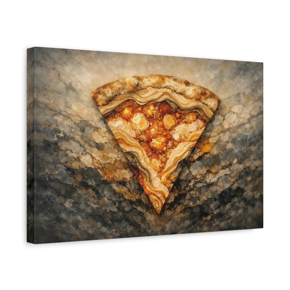 Nature Geode Slice Earthy - Canvas Wall Art Print - YesArtYes