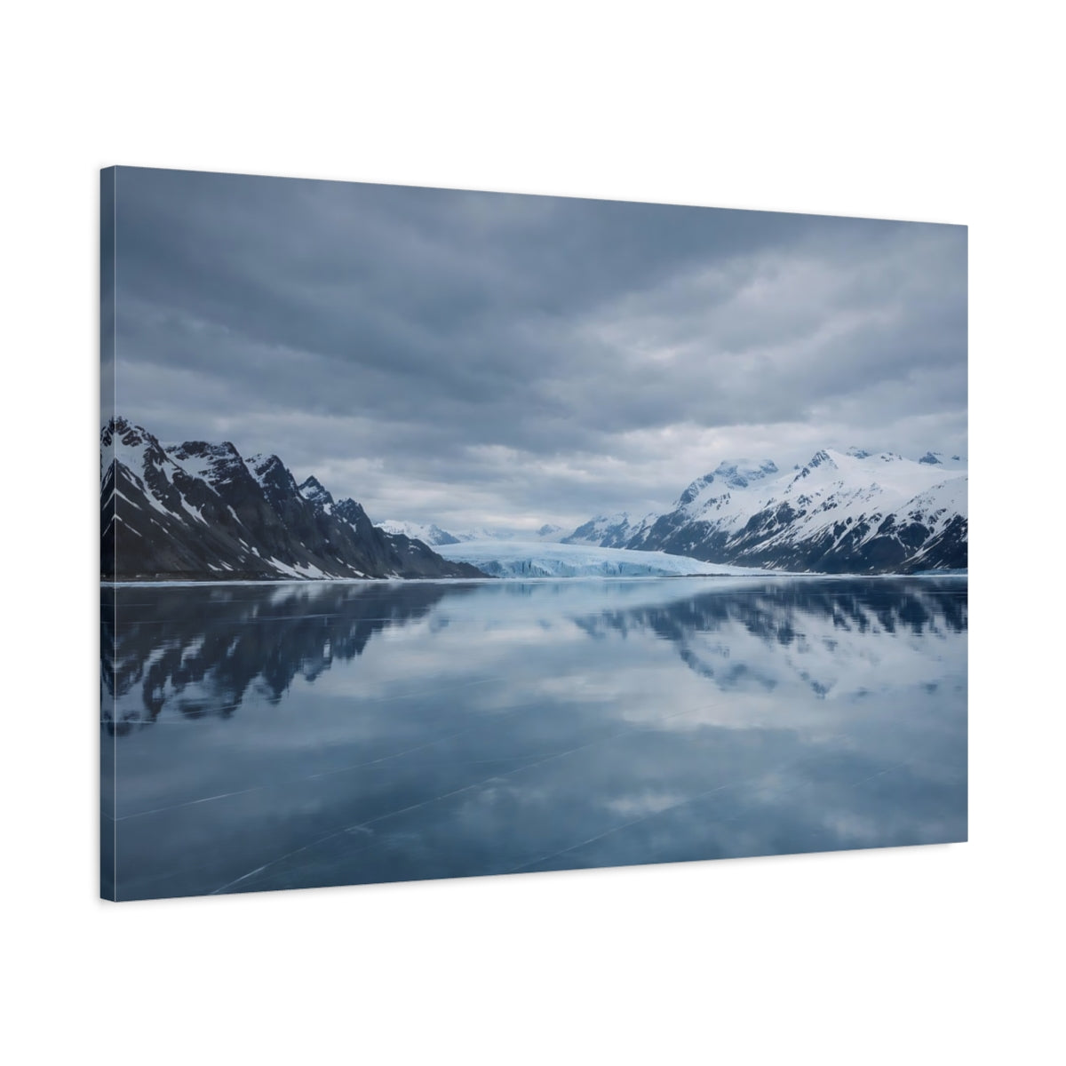 Main Mockup. Nature Glacier Blue Glacier shown as stretched canvas wall art