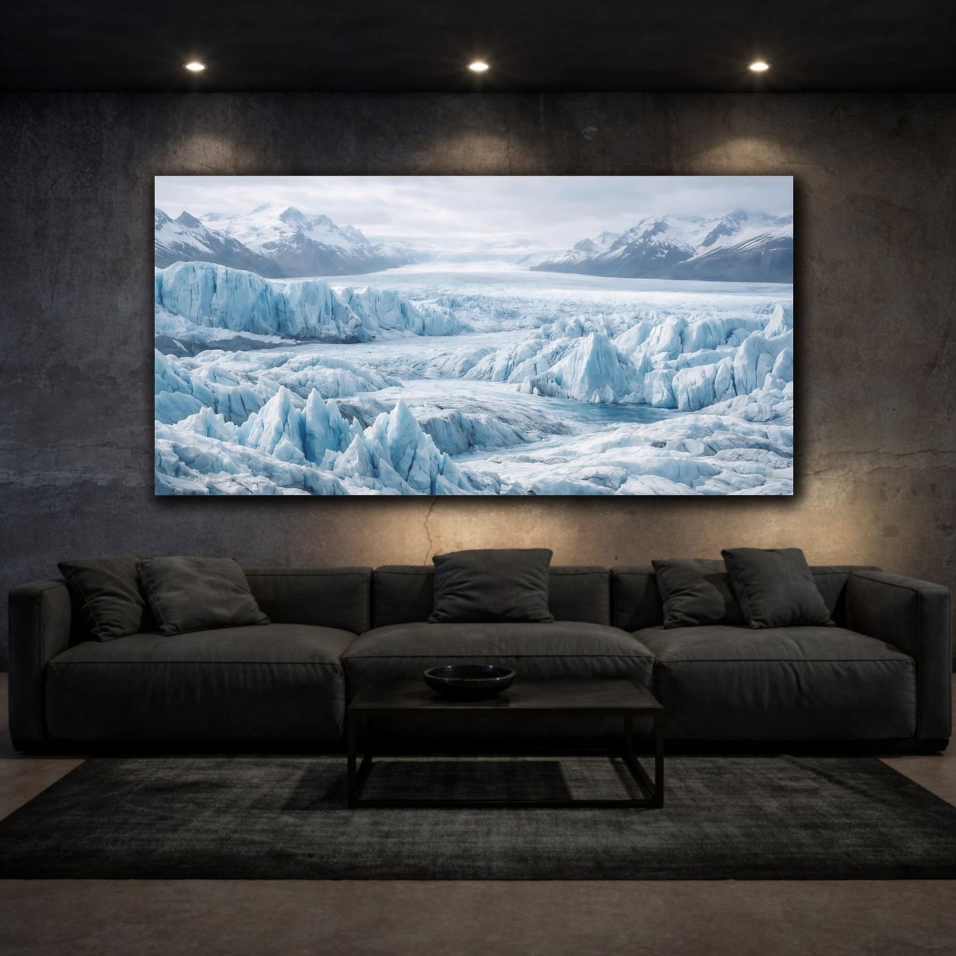 Nature Glacier Blue Landscape - Canvas Wall Art Print - YesArtYes