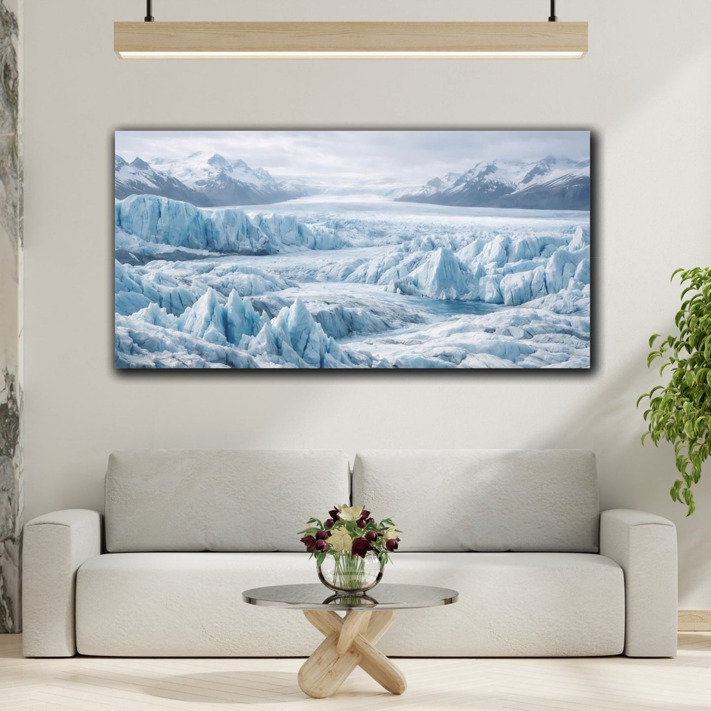 Nature Glacier Blue Landscape - Canvas Wall Art Print - YesArtYes