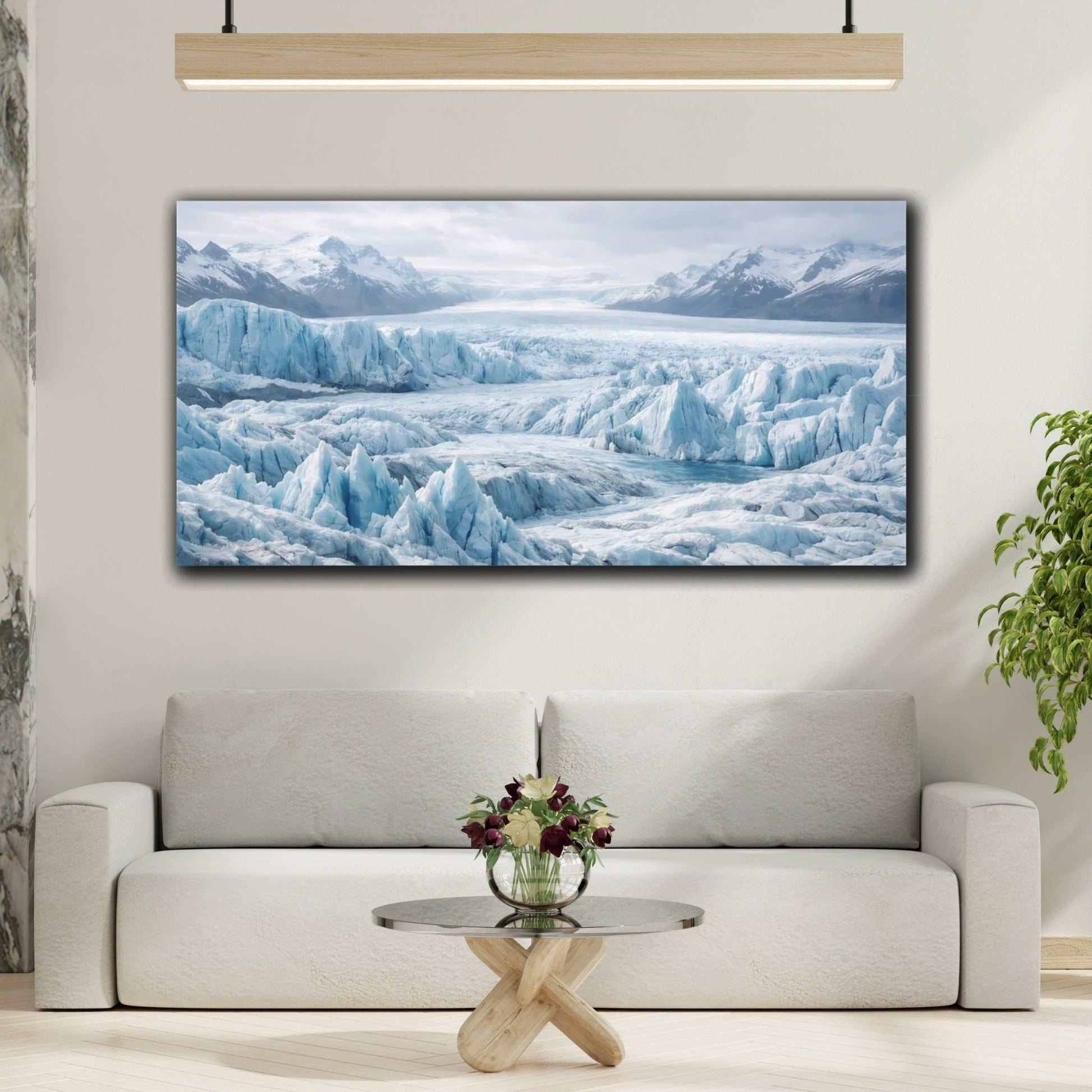 Nature Glacier Blue Landscape - Canvas Wall Art Print - YesArtYes