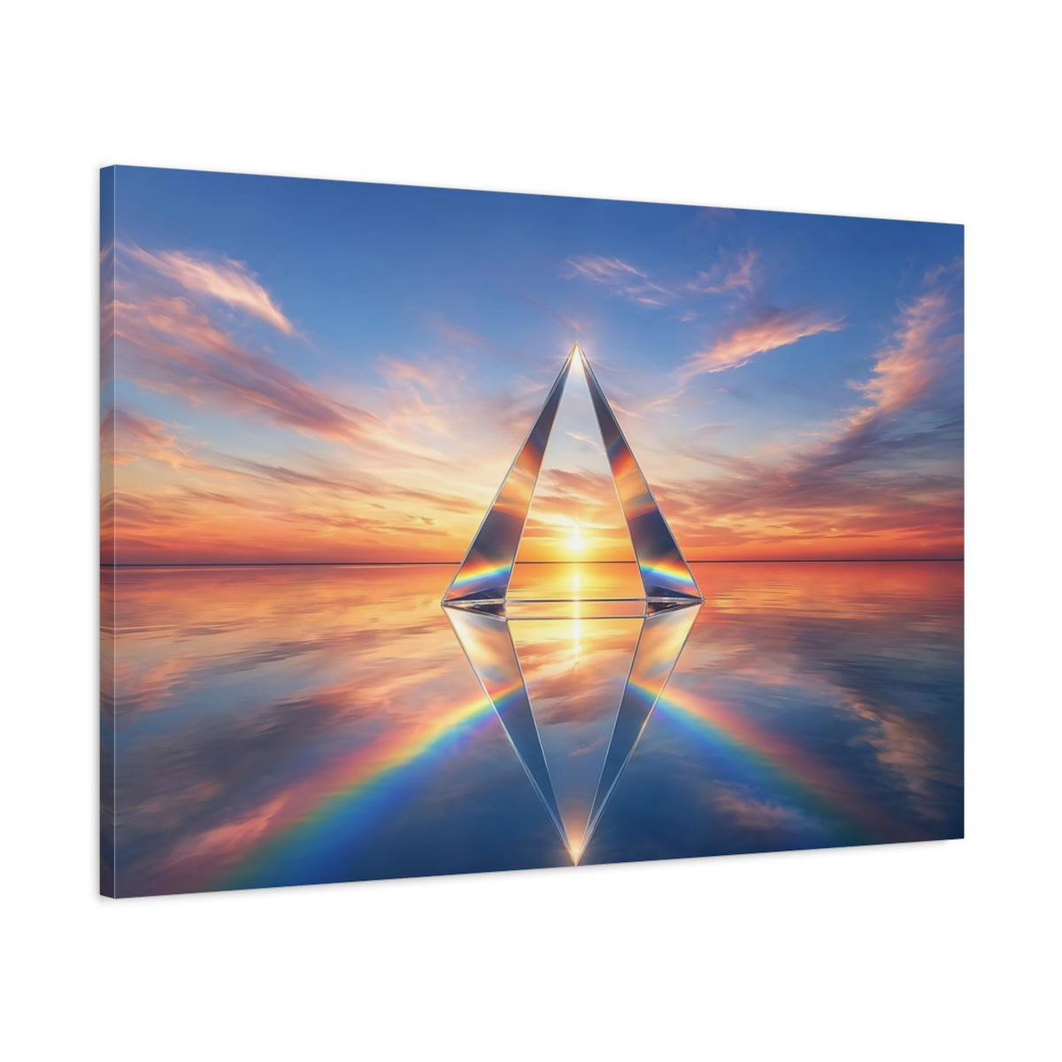 Main Mockup. Nature Glass Prism Sunset Prism shown as stretched canvas wall art