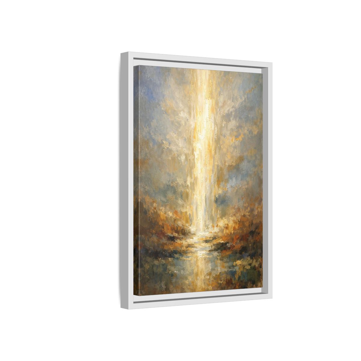Side Mockup 4. Nature Golden Light Golden Light Abstract shown as stretched canvas wall art