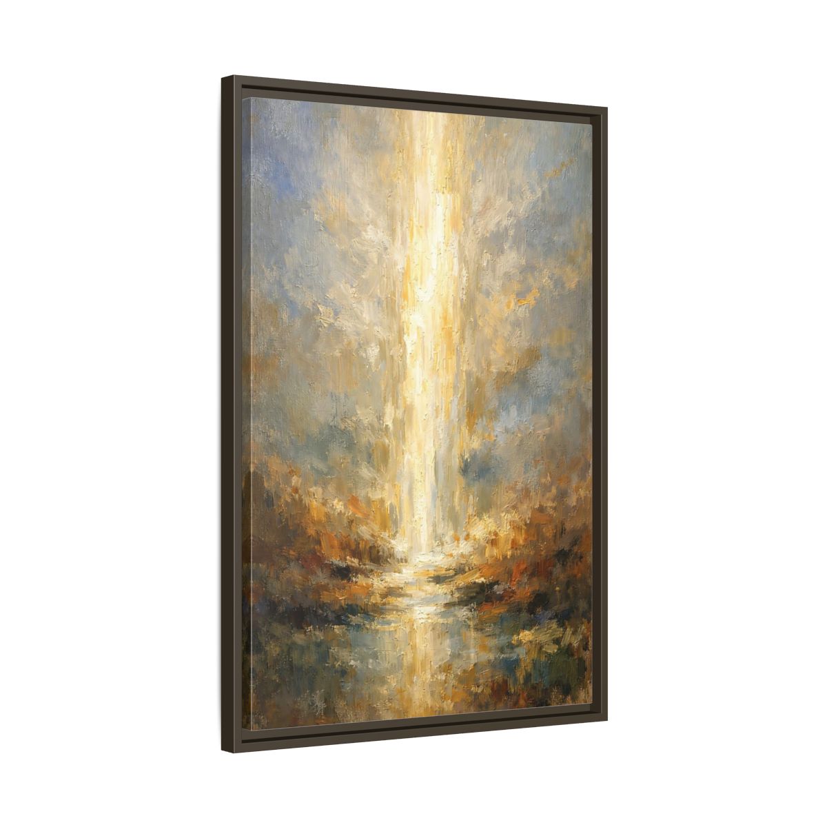 Side Mockup 12. Nature Golden Light Golden Light Abstract shown as stretched canvas wall art
