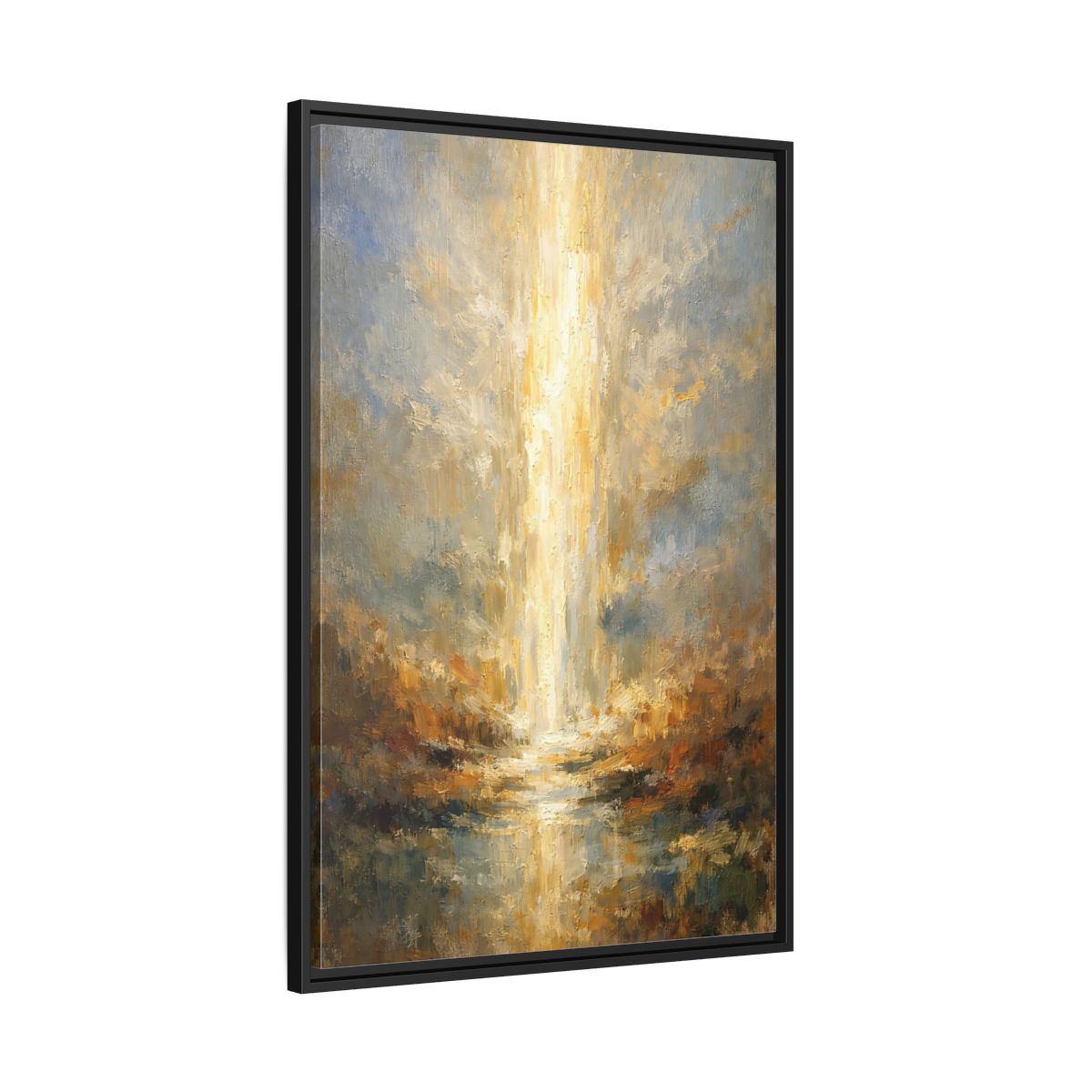 Side Mockup 13. Nature Golden Light Golden Light Abstract shown as stretched canvas wall art