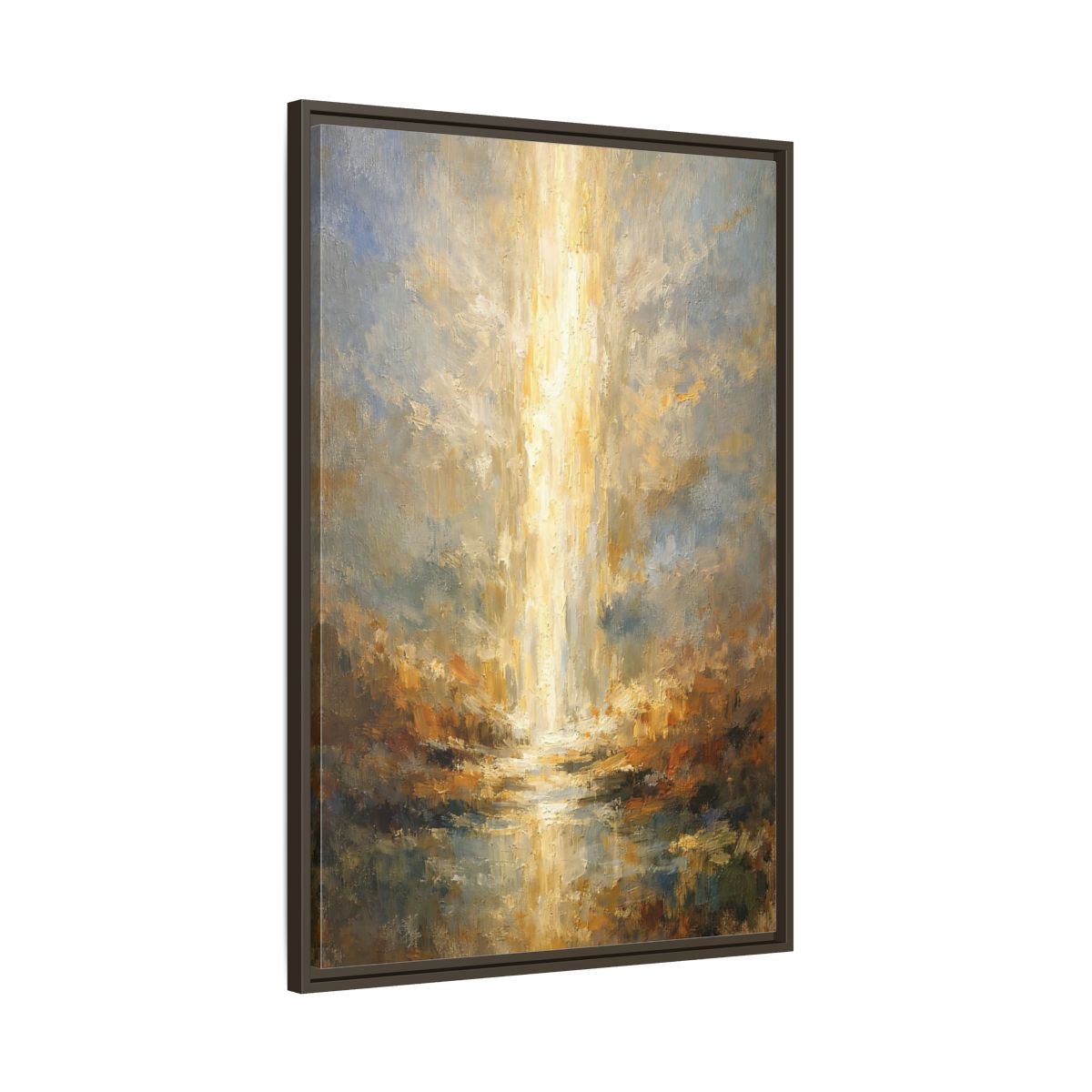 Side Mockup 10. Nature Golden Light Golden Light Abstract shown as stretched canvas wall art