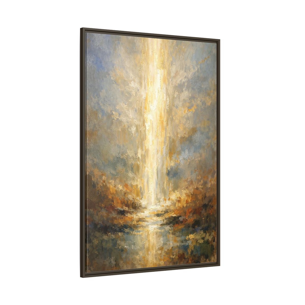 Side Mockup 8. Nature Golden Light Golden Light Abstract shown as stretched canvas wall art