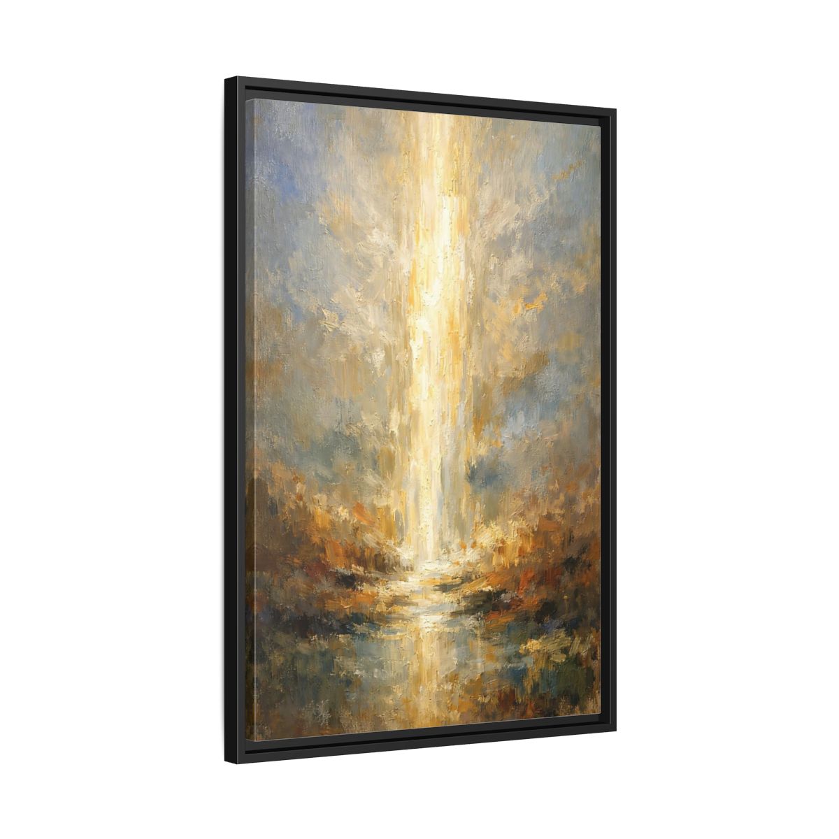 Side Mockup 14. Nature Golden Light Golden Light Abstract shown as stretched canvas wall art