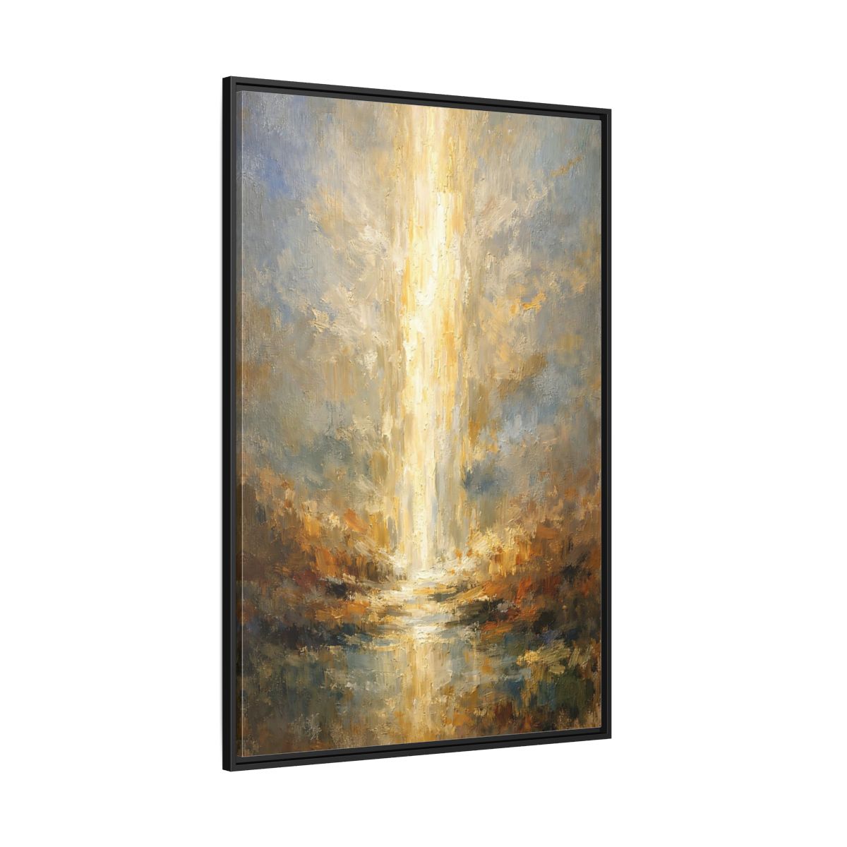Main Mockup. Nature Golden Light Golden Light Abstract shown as stretched canvas wall art