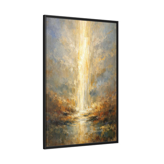 Main Mockup. Nature Golden Light Golden Light Abstract shown as stretched canvas wall art