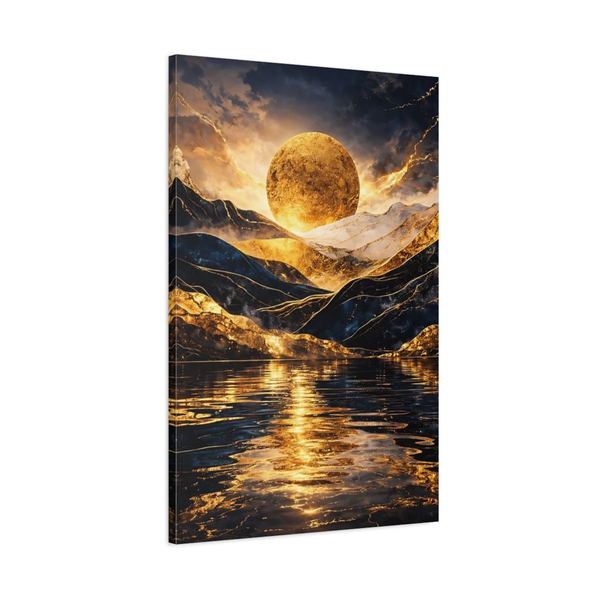 Nature Golden Sun Gold - Canvas Wall Art Print - YesArtYes