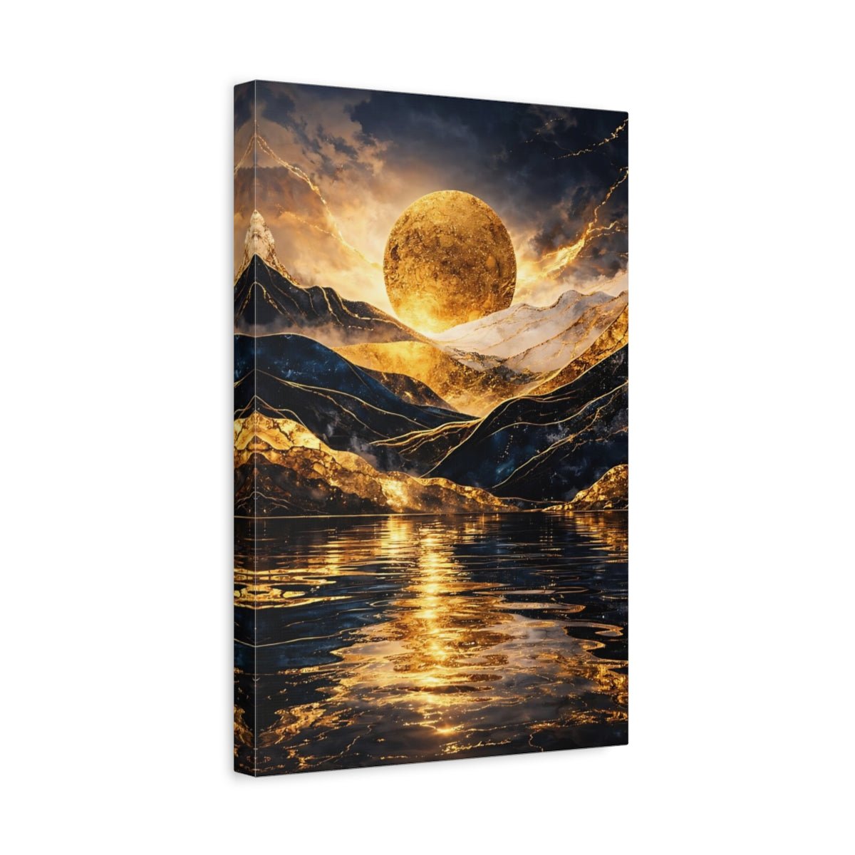 Nature Golden Sun Gold - Canvas Wall Art Print - YesArtYes