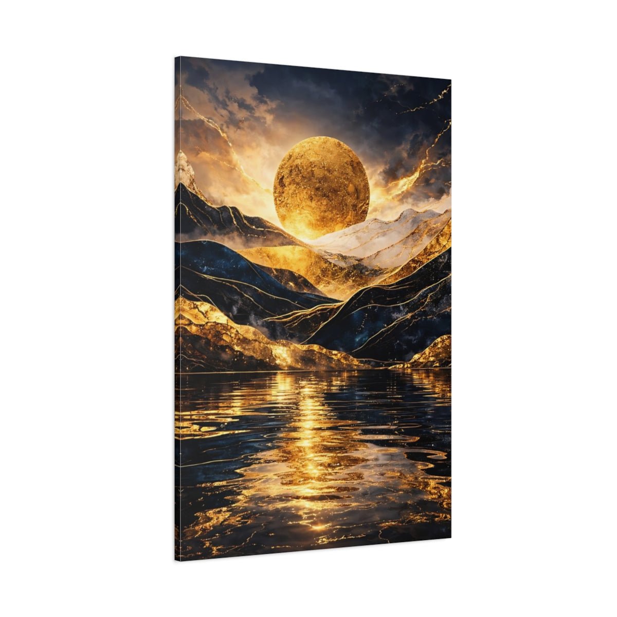Nature Golden Sun Gold - Canvas Wall Art Print - YesArtYes