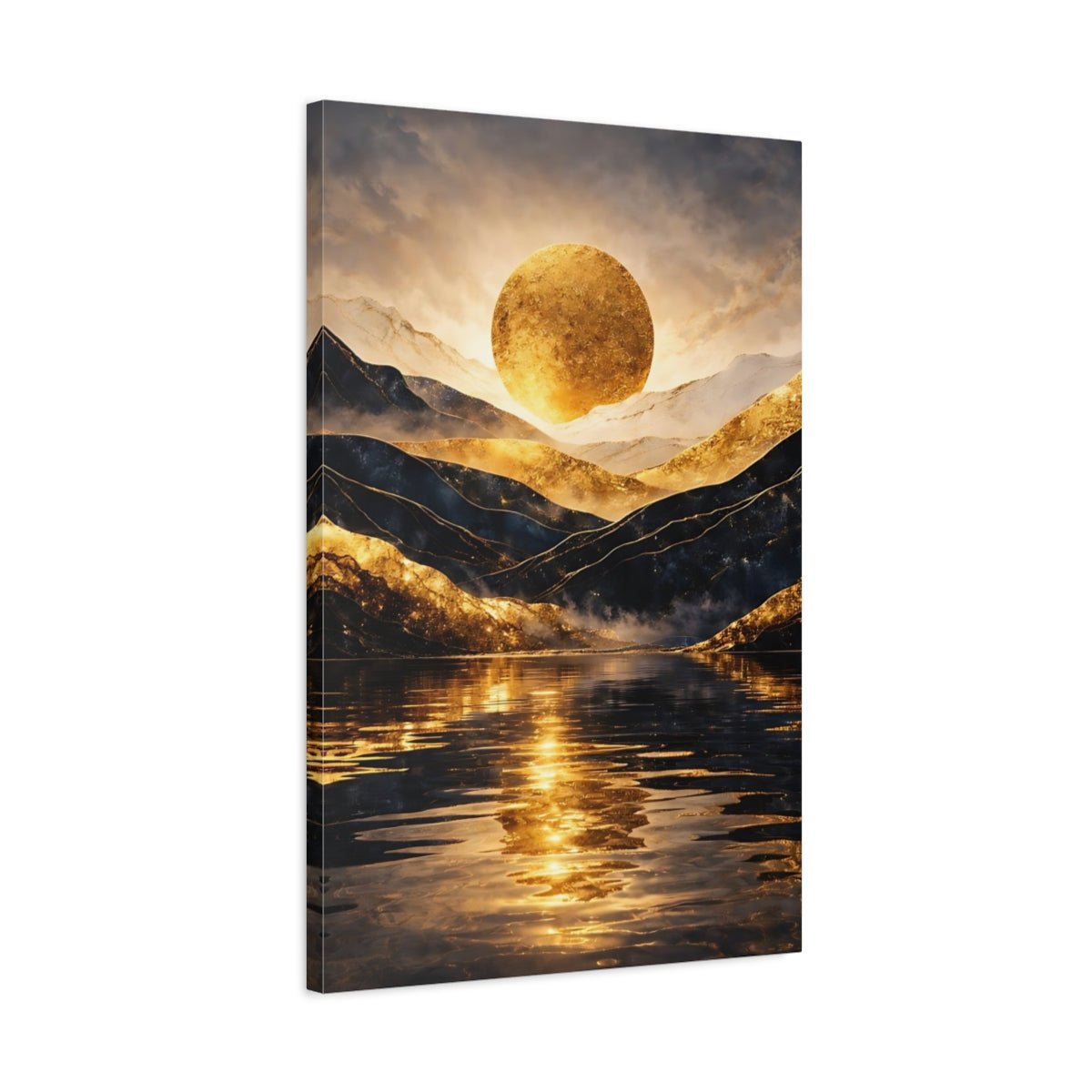 Nature Golden Sun Mountain - Canvas Wall Art Print - YesArtYes