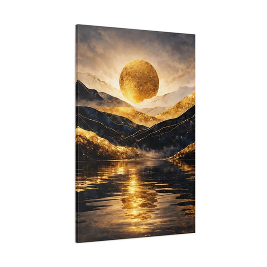 Nature Golden Sun Mountain - Canvas Wall Art Print - YesArtYes