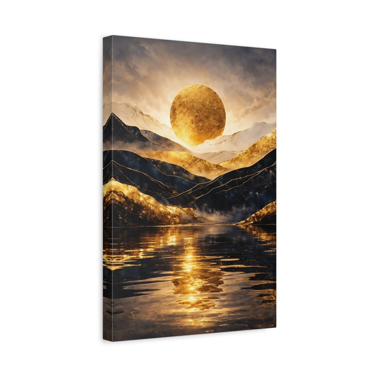 Nature Golden Sun Mountain - Canvas Wall Art Print - YesArtYes