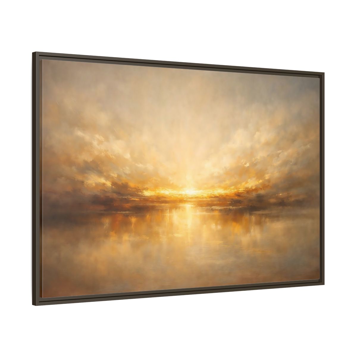 Main Mockup. Nature Golden Sunset Golden Sunset shown as stretched canvas wall art