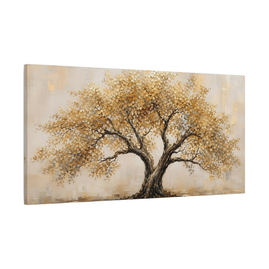 Main Mockup. Nature Golden Tree Gold Tree shown as stretched canvas wall art