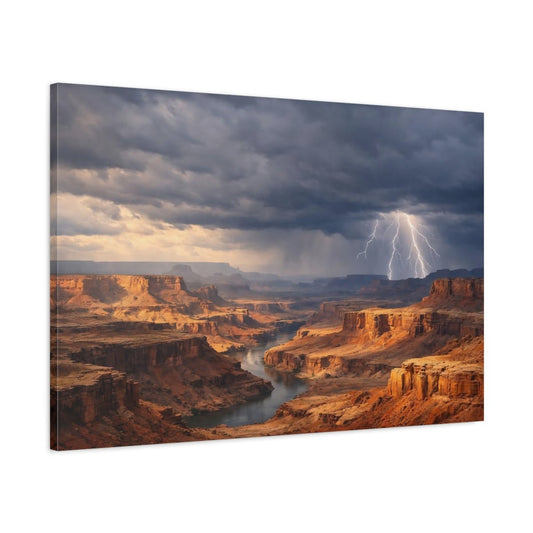 Nature Grand Canyon Storm - Canvas Wall Art Print - YesArtYes