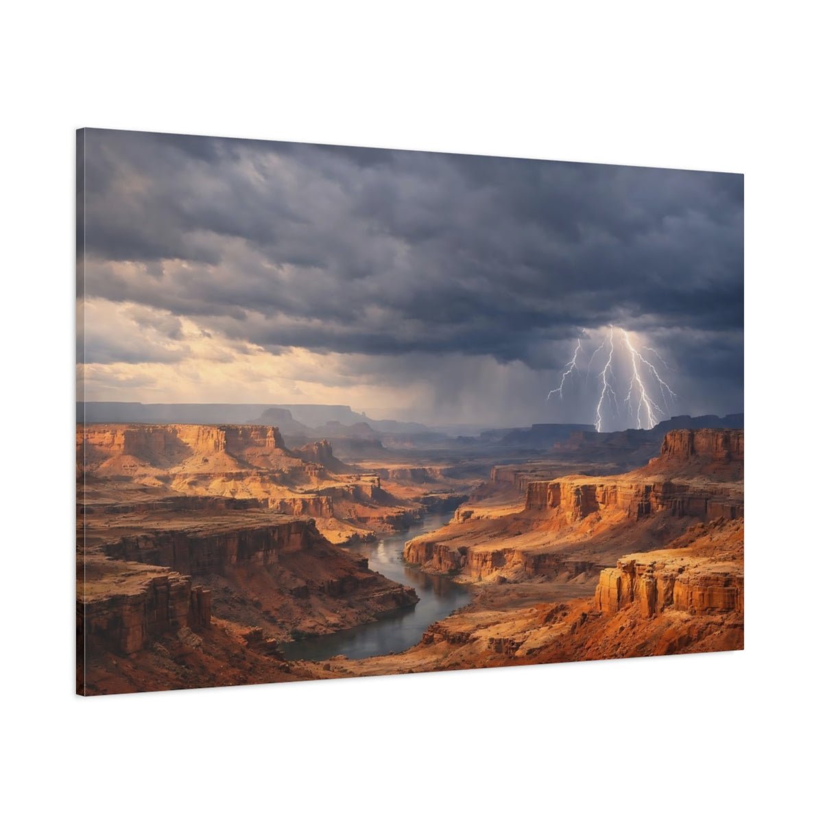 Nature Grand Canyon Storm - Canvas Wall Art Print - YesArtYes