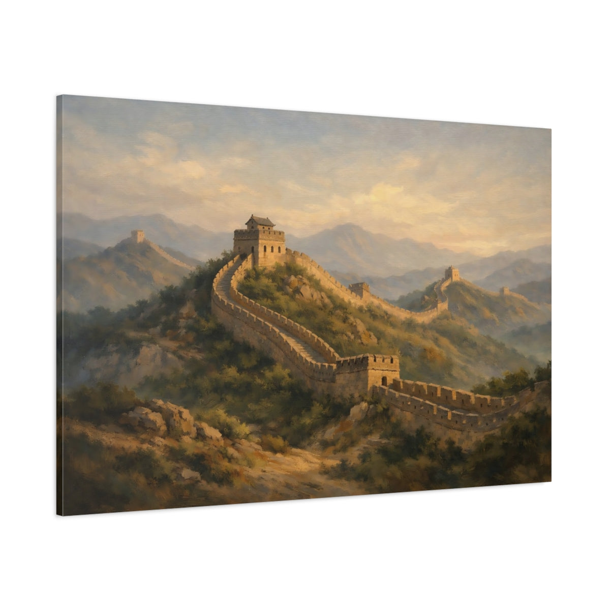 Main Mockup. Nature Great Wall Great Wall Landscape shown as stretched canvas wall art