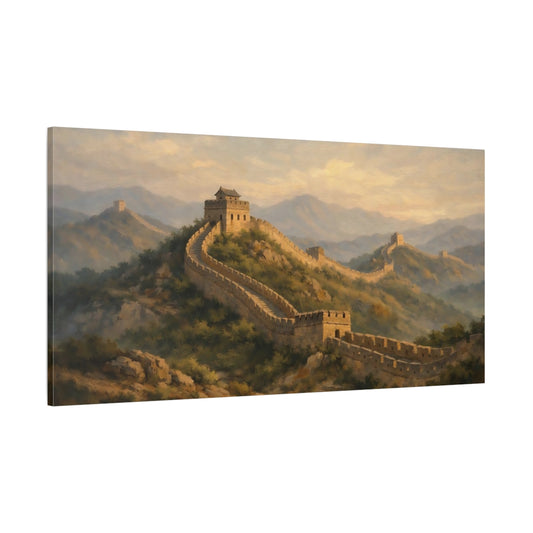 Main Mockup. Nature Great Wall Great Wall Landscape shown as stretched canvas wall art