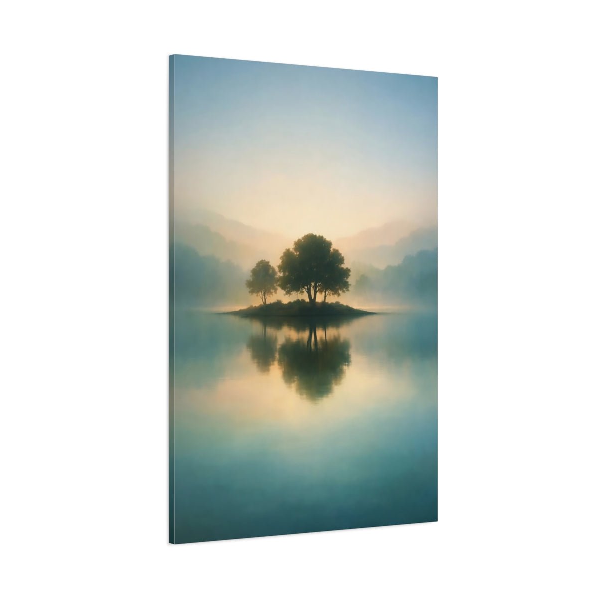 Nature Harmony Abstract Island Canvas Print – Atmospheric Decor for Living Room, Above Console Table - YesArtYes