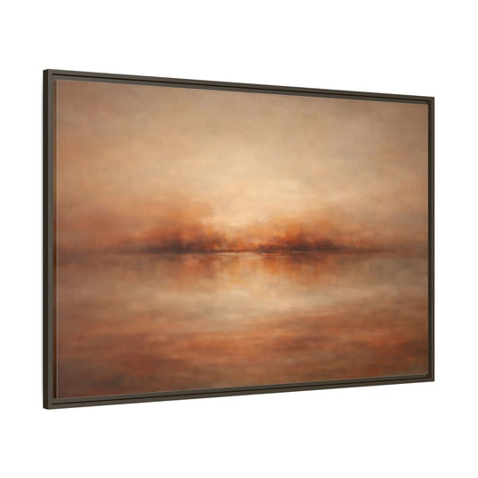 Main Mockup. Nature Hazy Horizon Warm Earth Tones shown as stretched canvas wall art