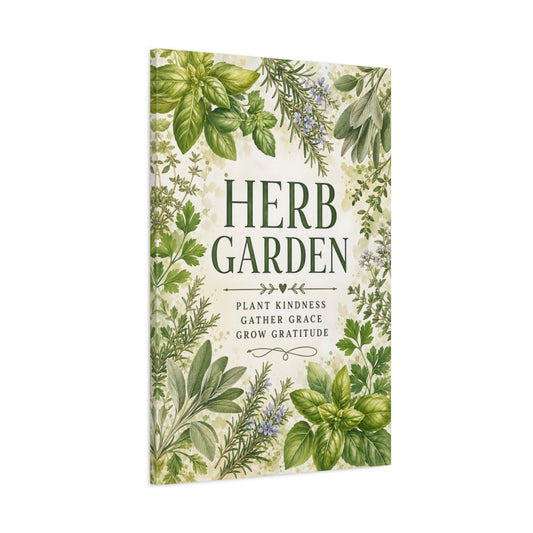 Nature Herbs Green Canvas Print – Kitchen, Dining Area Wall, - YesArtYes