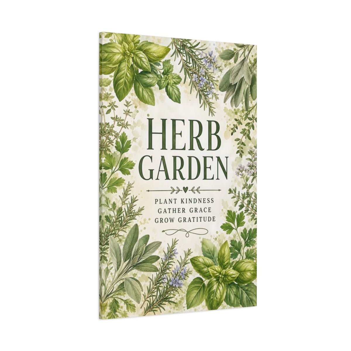 Nature Herbs Green Canvas Print – Kitchen, Dining Area Wall, - YesArtYes