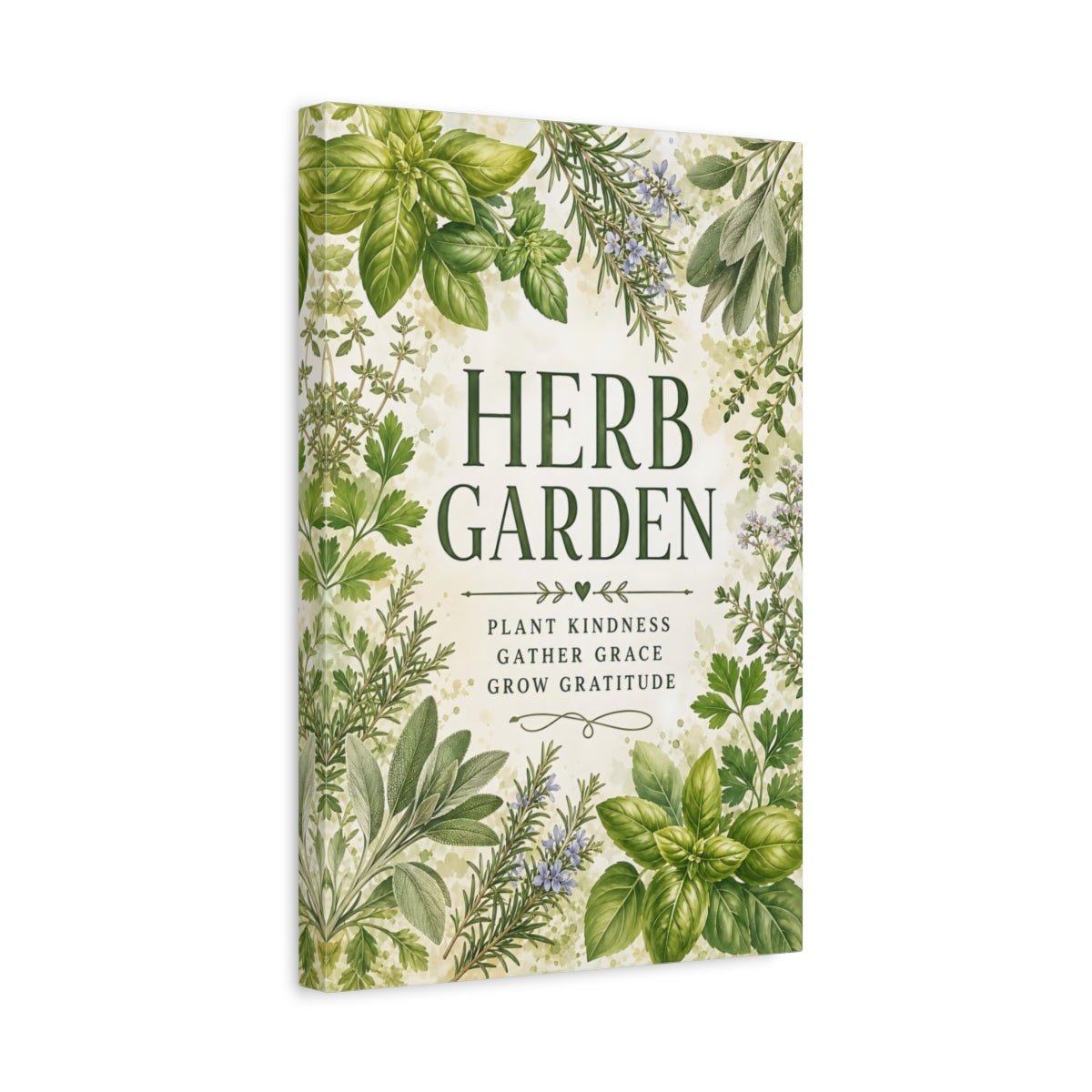 Nature Herbs Green Canvas Print – Kitchen, Dining Area Wall, - YesArtYes