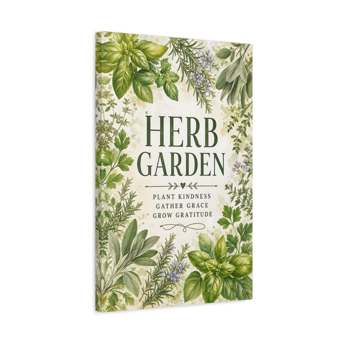 Nature Herbs Green Canvas Print – Kitchen, Dining Area Wall, - YesArtYes