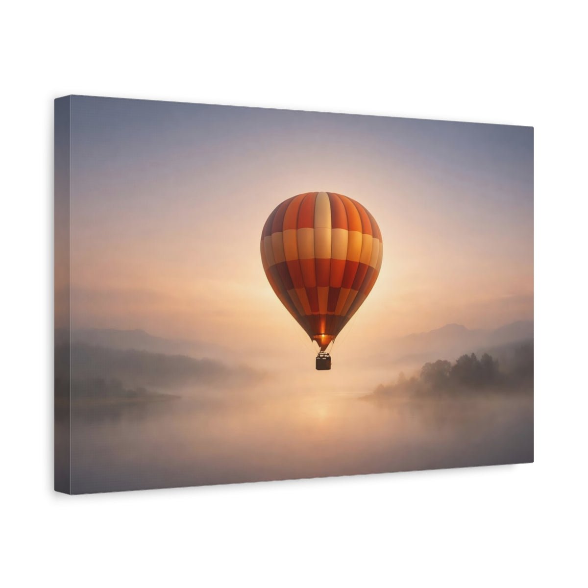 Nature Hot Air Balloon Orange - Canvas Wall Art Print - YesArtYes