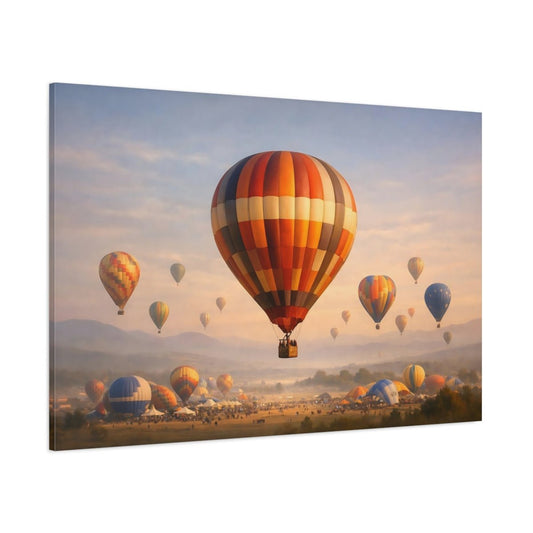 Nature Hot Air Balloons Colorful - Canvas Wall Art Print - YesArtYes