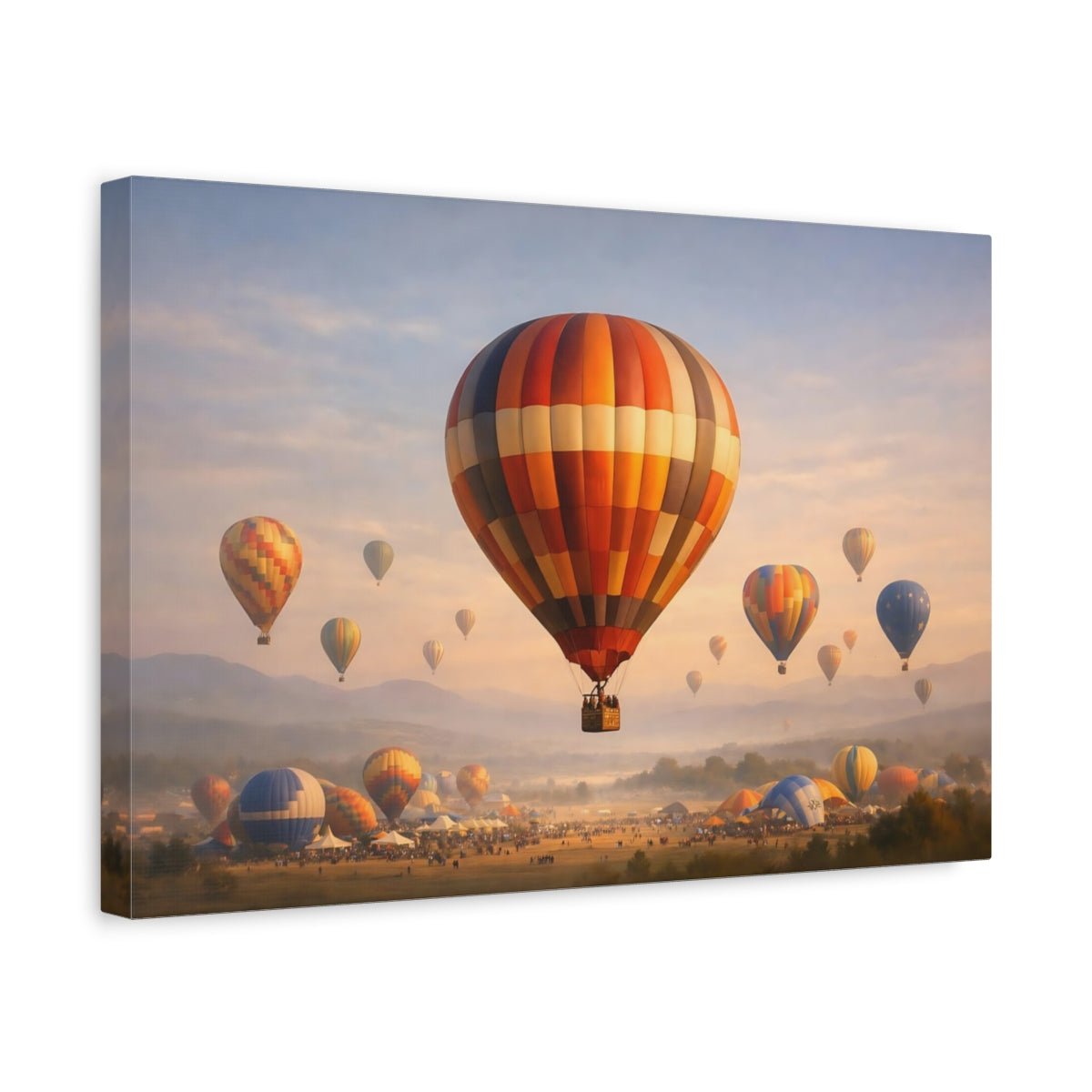 Nature Hot Air Balloons Colorful - Canvas Wall Art Print - YesArtYes