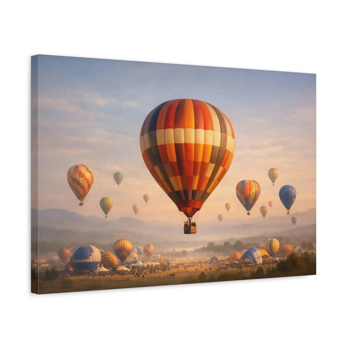 Nature Hot Air Balloons Colorful - Canvas Wall Art Print - YesArtYes