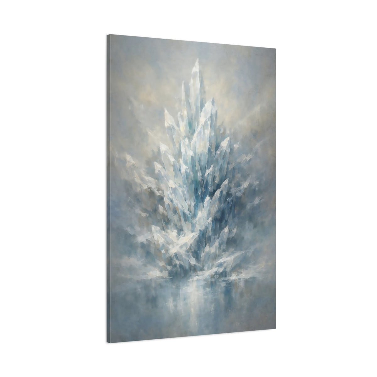 Main Mockup. Nature Ice Crystals Ice Crystal shown as stretched canvas wall art