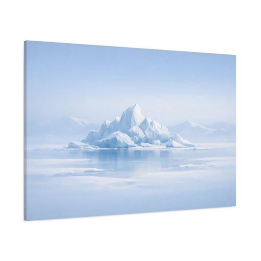 Nature Iceberg Blue And White Landscape shown as stretched canvas wall art
