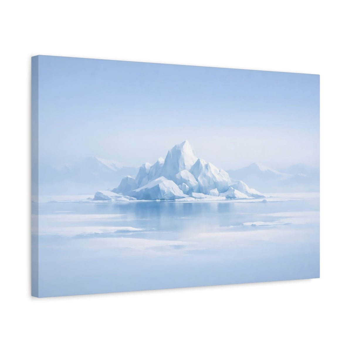 Nature Iceberg Blue And White Landscape - Canvas Wall Art Print - YesArtYes