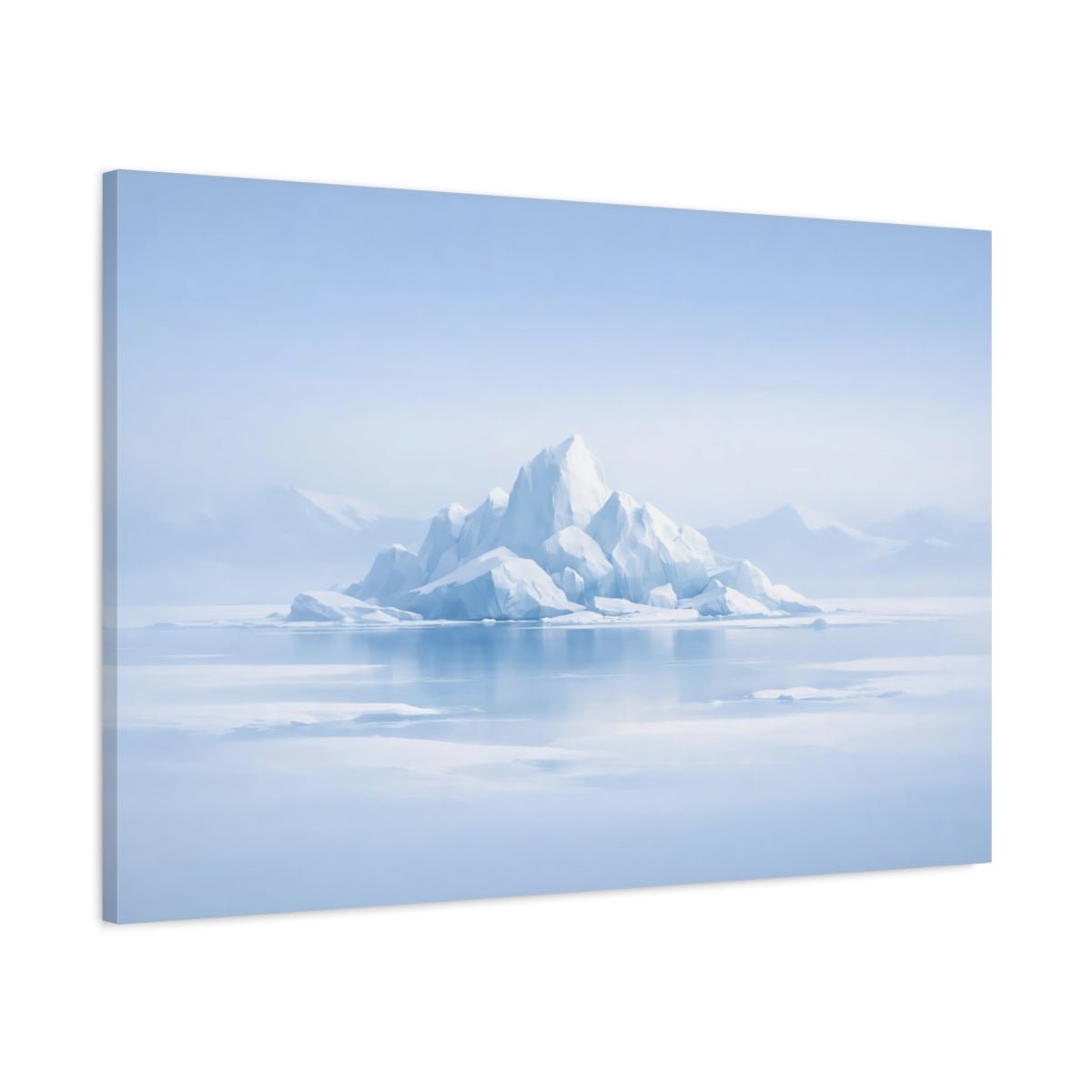 Nature Iceberg Blue And White Landscape - Canvas Wall Art Print - YesArtYes